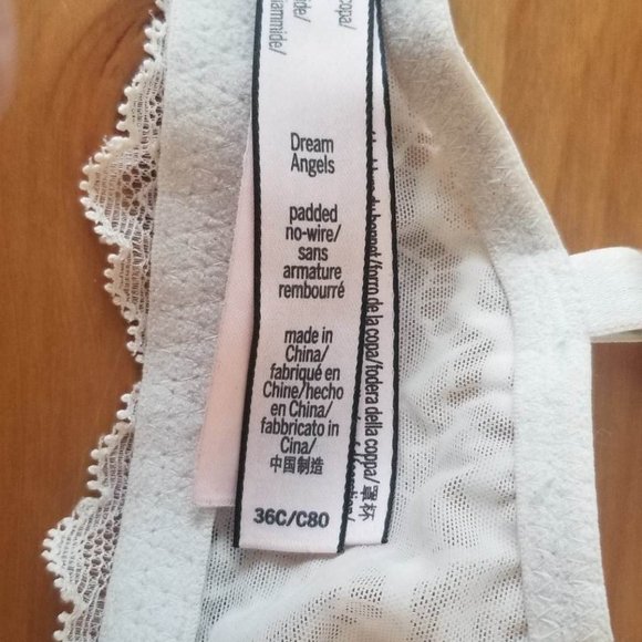 Victoria's Secret Dream Angels - White Lacy Padded Bra - No Underwire - 36C - Picture 7 of 7